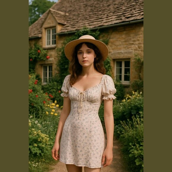 Cottagecore Floral Ruffle Sleeve - Picture 12 of 12